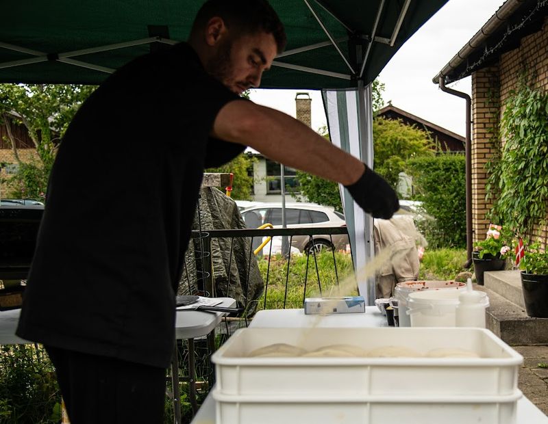 Pizza Crew mobil stenovn til bryllupsfest